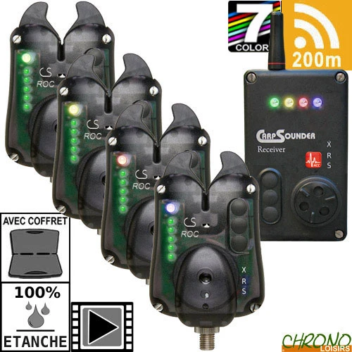 Coffret Carpsounder Centrale 4 Détecteurs Roc XRS-ACC Black Neon 3 Coffret Carpsounder Centrale 4 Détecteurs Roc XRS-ACC Black Neon