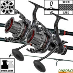 Ensemble Carp Zoom Scirocco 50mm 12' 3lbs 6000BBC (les 2)