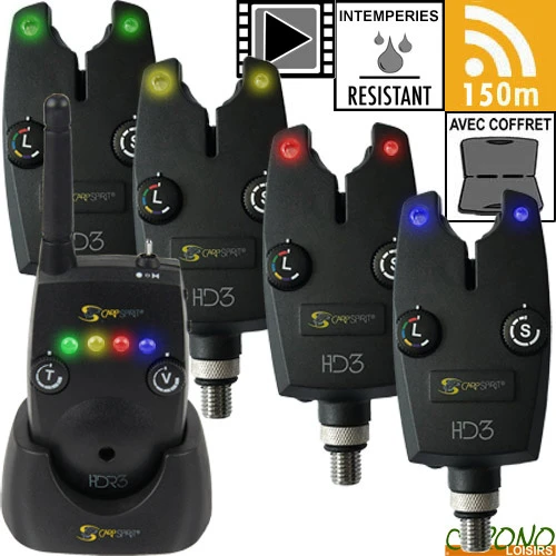 Coffret Carp Spirit Centrale 4 Détecteurs HD3 3 Coffret Carp Spirit Centrale 4 Détecteurs HD3
