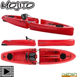 Kayak Point 65°N Mojito Solo Sit-On-Top Modulable Rouge 1 Place