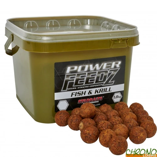 Bouillettes Starbaits Power Feedz Fish & Krill 20mm 1.8kg 3 Bouillettes Starbaits Power Feedz Fish & Krill 20mm 1.8kg