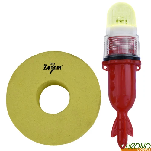 Marqueur Carp Zoom Floating Marker Light Jaune + Mousse 3 Marqueur Carp Zoom Floating Marker Light Jaune + Mousse