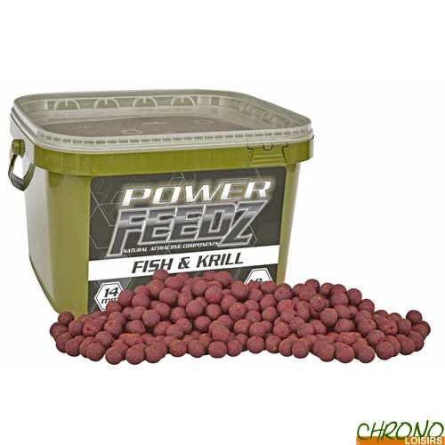 Bouillettes Starbaits Power Feedz Fish & Krill 14mm 1.8kg 3 Bouillettes Starbaits Power Feedz Fish & Krill 14mm 1.8kg