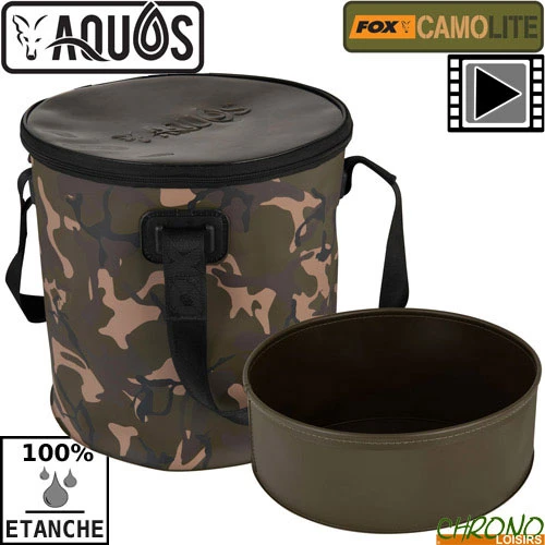 Seau Etanche Fox Aquos Camolite Bucket 17L + Insert 3 Seau Etanche Fox Aquos Camolite Bucket 17L + Insert