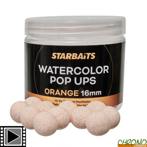 Pop Ups Starbaits Watercolor Orange Pastel 16mm 70g 3 Pop Ups Starbaits Watercolor Orange Pastel 16mm 70g