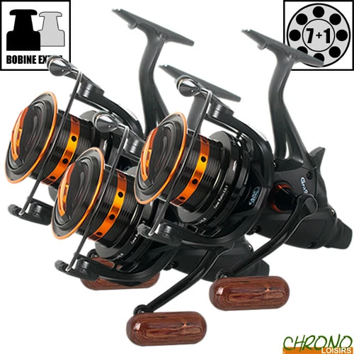 Moulinet Carp Design Débrayable GFR9000 Black & Orange (les 3) 3 Moulinet Carp Design Débrayable GFR9000 Black & Orange (les 3)
