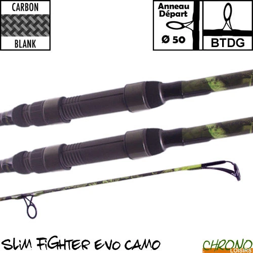 Canne Carp Design Slim Fighter Evo Camo 50mm 12' 3.5lbs (les 2) 3 Canne Carp Design Slim Fighter Evo Camo 50mm 12' 3.5lbs (les 2)