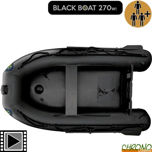 Bateau Gonflable Carp Spirit Black Boat 270WI Plancher Air 3 Bateau Gonflable Carp Spirit Black Boat 270WI Plancher Air