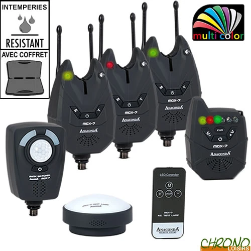 Coffret Anaconda Centrale 3 Détecteurs MGX-7 + Alarme + Lampe 3 Coffret Anaconda Centrale 3 Détecteurs MGX-7 + Alarme + Lampe